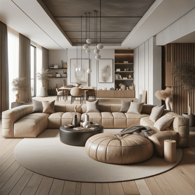 Canapea in living deschis