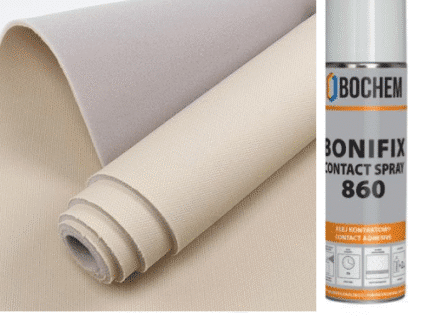 Pachet promotional, 2 m Material plafon auto Bej + 1 Spray adeziv Bonifix