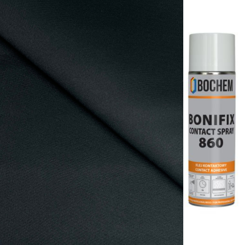 Pachet promotional, 2 m Material plafon auto Negru + 1 Spray adeziv Bonifix